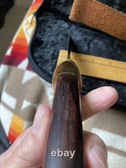 Vintage Custom Alfred Tegethoff Hunting Knife with Maker's Handmade Sheath