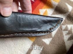 Vintage Custom Alfred Tegethoff Hunting Knife with Maker's Handmade Sheath