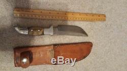 Vintage Custom Hand Made R. H. RUANA Skinner Hunting Knife with Sheath