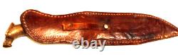 Vintage Custom Mexican Bowie Style Knife, 11-in OAL with 6.5-in Etched Blade