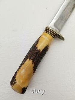 Vintage Custom Norway Morseth Brusletto Stag Handle 5 Fixed Blade Knife