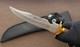 Vintage Dagger Knife Fixed Leopard Wood Handle Leather Sheath Hunting France Men