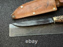 Vintage Dagger Knife Fixed Soligen Handmade Handle Engraved Germany Sheath Blade