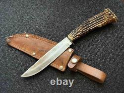 Vintage Dagger Knife Fixed Soligen Handmade Handle Engraved Germany Sheath Blade