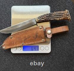 Vintage Dagger Knife Fixed Soligen Handmade Handle Engraved Germany Sheath Blade