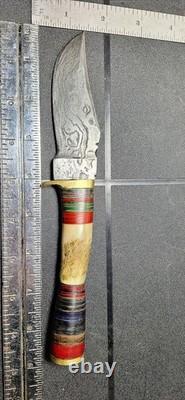 Vintage Damascus Hunting Knife