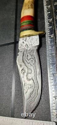 Vintage Damascus Hunting Knife