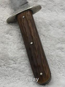 Vintage E C Simmons Keen Kutter Bone Handle Fixed Blade Hunting / Fighting Knife