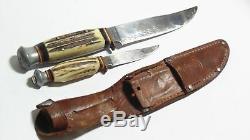 Vintage E. Knecht & Co. Hunting Knife Set Solingen Germany Matched Pair