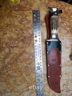 Vintage EDGE BRAND 469 RHINO BOWIE KNIFE Solingen Germany African Hunter L@@K