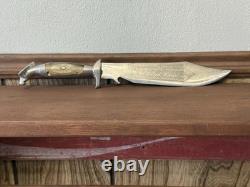 Vintage Eagle Head Hunting Bowie Knife 6 Blade Circa 1950