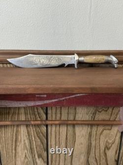 Vintage Eagle Head Hunting Bowie Knife 6 Blade Circa 1950