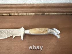 Vintage Eagle Head Hunting Bowie Knife 6 Blade Circa 1950