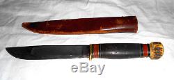 Vintage Early M. S. A MARBLES Hunting Fighting Knife with Tube Sheath