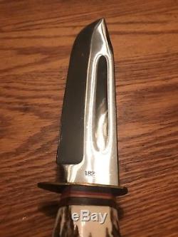 Vintage Edge Brand 482 Solingen, Germany Stag Hunting Survival Bowie Knife WithSh