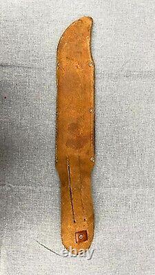 Vintage Edge Brand 485 Solingen Germany Fixed Blade Hunting Knife Leather Sheath