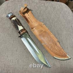Vintage, Edge Brand #488, Saw Tooth Spine, Sol Ger, Large, Sheath