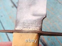 Vintage Edge Brand Germany German Stag Hunting Fighting Bowie Knife Knives Tools