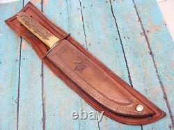 Vintage Edge Brand Germany German Stag Hunting Fighting Bowie Knife Knives Tools