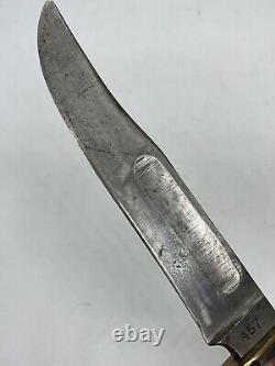 Vintage Edge Brand Solingen Germany Model 457 Stag Handle Hunting Knife Rare T1