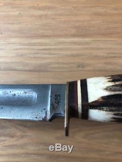 Vintage Edge Mark 426 Hunting Knife Set Solingen Germany Matched Pair Stag
