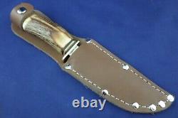 Vintage Eig Cutlery SawBack Hunting Knife with Sheath