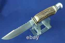 Vintage Eig Cutlery SawBack Hunting Knife with Sheath