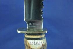 Vintage Eig Cutlery SawBack Hunting Knife with Sheath