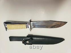Vintage Ern Wald Solingen Germany Hunting Knife With Original Sheath