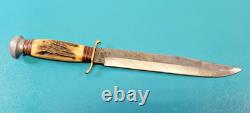 Vintage F. A. Bower Germany Arkansas Toothpick Bowie Knife 88H TR1578