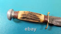 Vintage F. A. Bower Germany Arkansas Toothpick Bowie Knife 88H TR1578