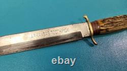 Vintage F. A. Bower Germany Arkansas Toothpick Bowie Knife 88H TR1578
