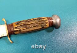 Vintage F. A. Bower Germany Arkansas Toothpick Bowie Knife 88H TR1578