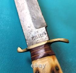Vintage F. A. Bower Germany Arkansas Toothpick Bowie Knife 88H TR1578