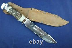 Vintage FR. Plücker JR. Bowie Large Knife with Sheath