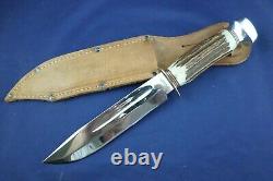 Vintage FR. Plücker JR. Bowie Large Knife with Sheath