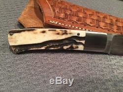 Vintage Fecas Custom Stag Hunting Knife from 1987
