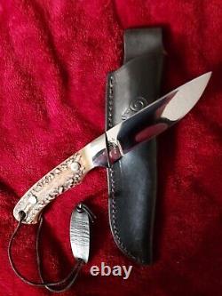 Vintage Ferenc Tumpek Dnc Custom Hunting Knife Stag Jagdmesser Handarbeit Nice