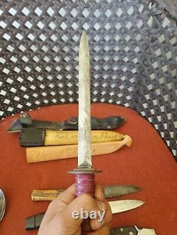 Vintage Fighting Survival, knives lot all pre owned E4