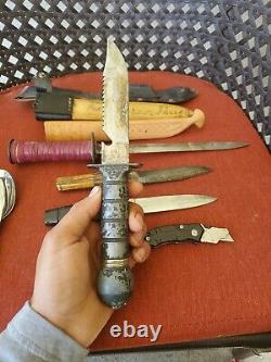 Vintage Fighting Survival, knives lot all pre owned E4