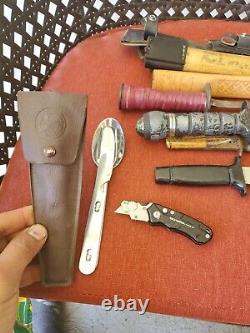 Vintage Fighting Survival, knives lot all pre owned E4