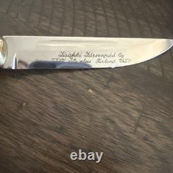 Vintage Finnish Dagger with Horsehead Design-Hunting Knife with Matching Sheath