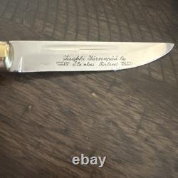 Vintage Finnish Dagger with Horsehead Design-Hunting Knife with Matching Sheath
