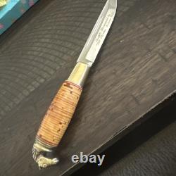 Vintage Finnish Dagger with Horsehead Design-Hunting Knife with Matching Sheath