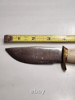 Vintage Fixed Blade Hunting Knife & Case, by MORK, c 1980'S, Free Shipping