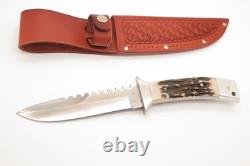 Vintage Frost Cutlery Tak Fukuta Seki Japan Stag Fixed Survival Hunting Knife