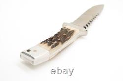 Vintage Frost Cutlery Tak Fukuta Seki Japan Stag Fixed Survival Hunting Knife