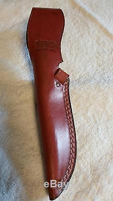 Vintage GERBER 475 fixed blade hunting knife w. Sheath (made in USA)