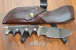 Vintage GERBER MODEL 400 Fixed Blade Skinner Hunting Knife With Leather Sheath