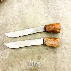 Vintage Genuine Gurkha Kukri BKSZ2103 Fixed Blade Knife with Wood Handle, 3 Piece